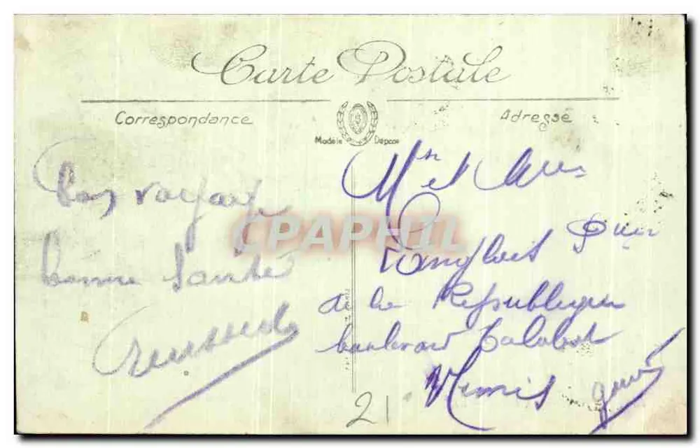 Dijon — A Postagem — LL. — Editor LL, n° 185 - Verso