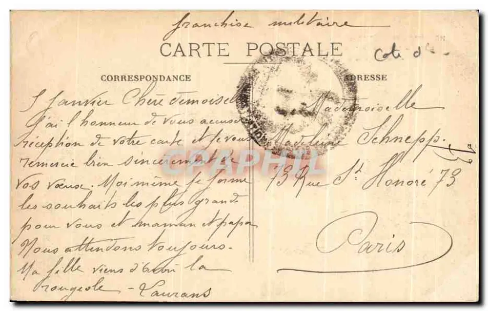 Dijon — O Hotel das Postas — R.I. Depósitos - Verso
