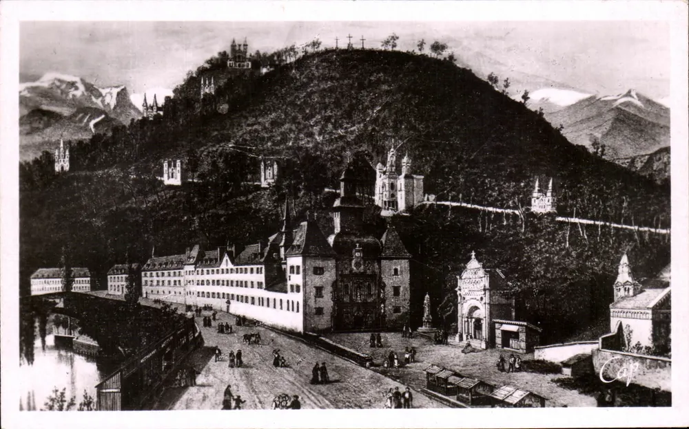 BETHARRAM — Übersicht, die Kirche, das Kollegium und das Kreuzweg — REAL-PHOTO-C.A.P. — STRASBOURG - Vorderseite