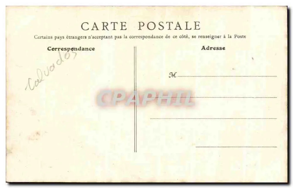 Caen (Calvados) — Palácio da Universidade — B.F., Paris, n°75 - Verso