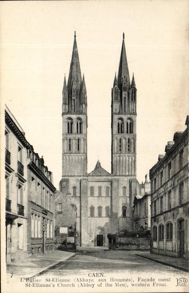 Église Saint-Étienne (Abbaye aux Hommes), façade ouest — Caen — JND phot. - Vorderseite