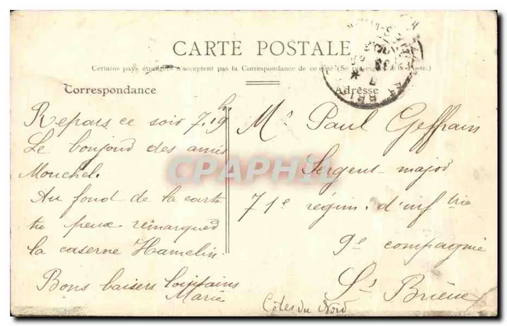 Caen — L'Orne i du grand Cours — L.D. 2, wydawca PROCÉDÉS D'IMAGERIE - Rewers