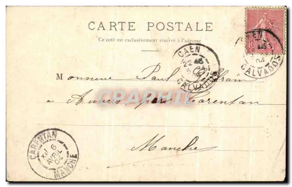 Caserne Hamelin — Caen — Editor L.D. n° 24 - Verso