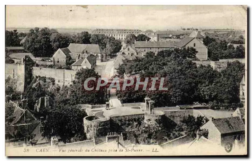 Caen — Allgemeiner Blick auf den Schloss aus Saint-Pierre — LL. - Vorderseite