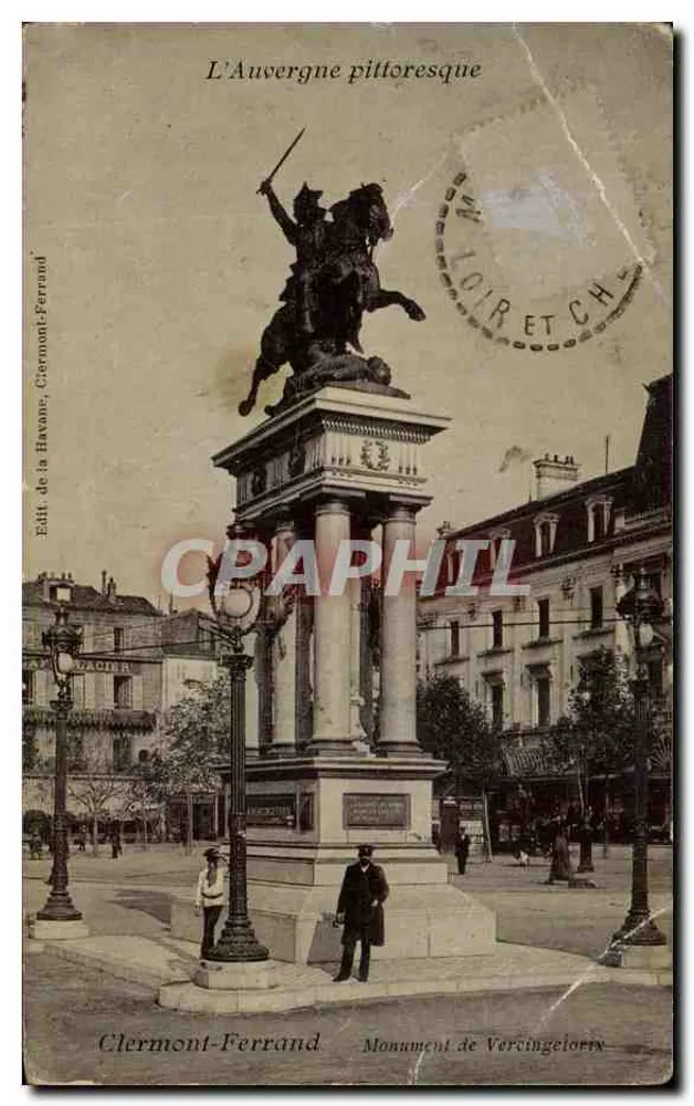 Clermont-Ferrand — Monument de Vercingétorix sur la place — Éditeur : de la Havane, Clermont-Ferrand - Awers