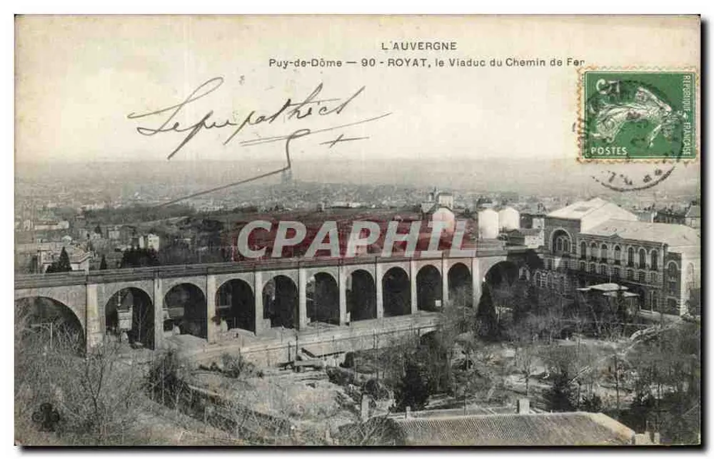 Royat — Eisenbahnviadukt — L'Auvergne, Puy-de-Dôme - Vorderseite