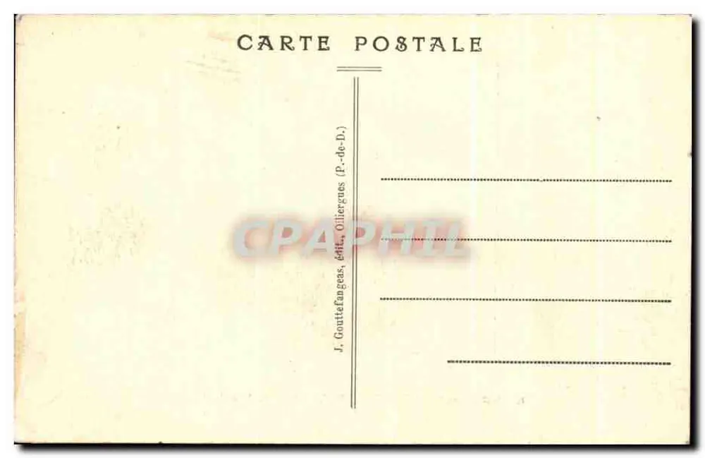 Höhle des Hundes — Die erschrockene Stiefmutter — G. D'O. - 440 - Royat - Rückseite