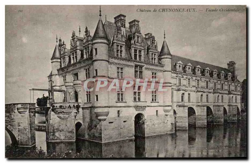Castelo de CHENONCEAUX — Fachaça Ocidental — N.D. Foto - Frente