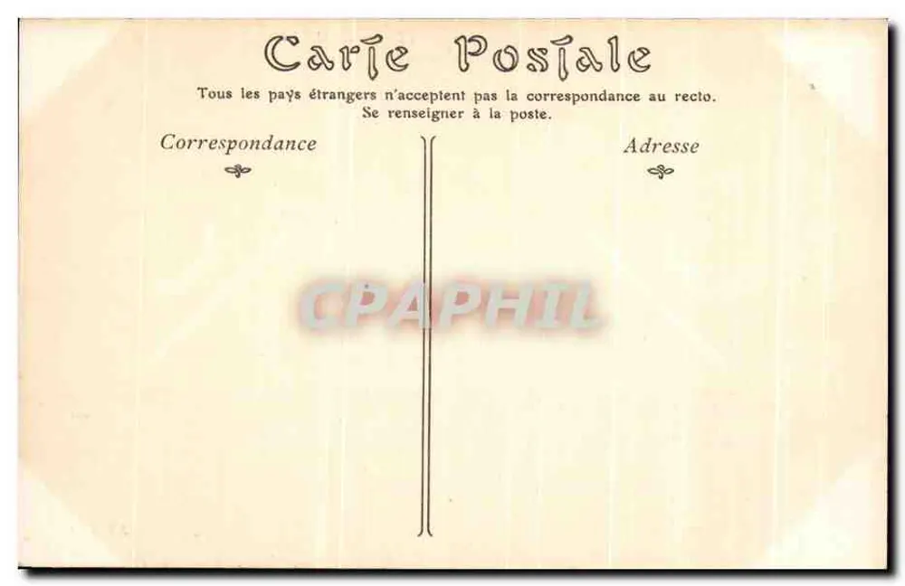 Castelo de CHENONCEAUX — Fachaça Ocidental — N.D. Foto - Verso