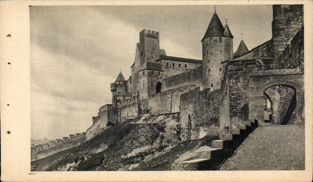 Cité de Carcassonne — De Poort van Aude — Serv. Commercial Monnaies Historiques, Paris - Voorkant