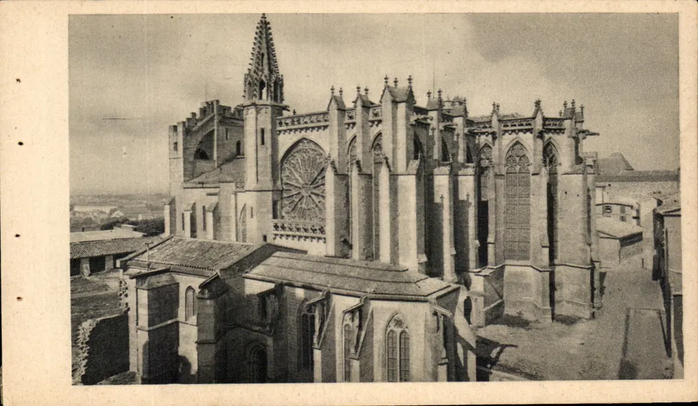 Cité de Carcassonne — Kirche Saint-Nazaire, südöstliche Seite — Verlag: Serv. Commercial Monument Historiques, Paris - Vorderseite