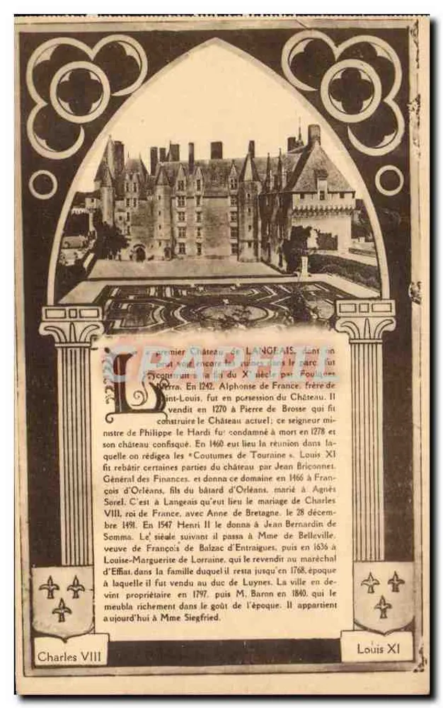 Castelo de Langeais — História e brasões — editor não visível - Frente