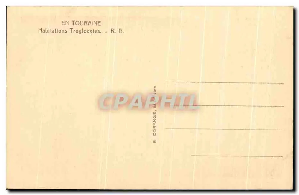 Höhlenwohnungen — In Touraine — R. D. - Rückseite