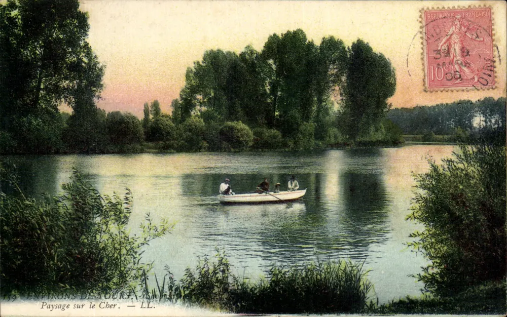Paisagem no rio Cher — Arredores de Tours — LL - Frente
