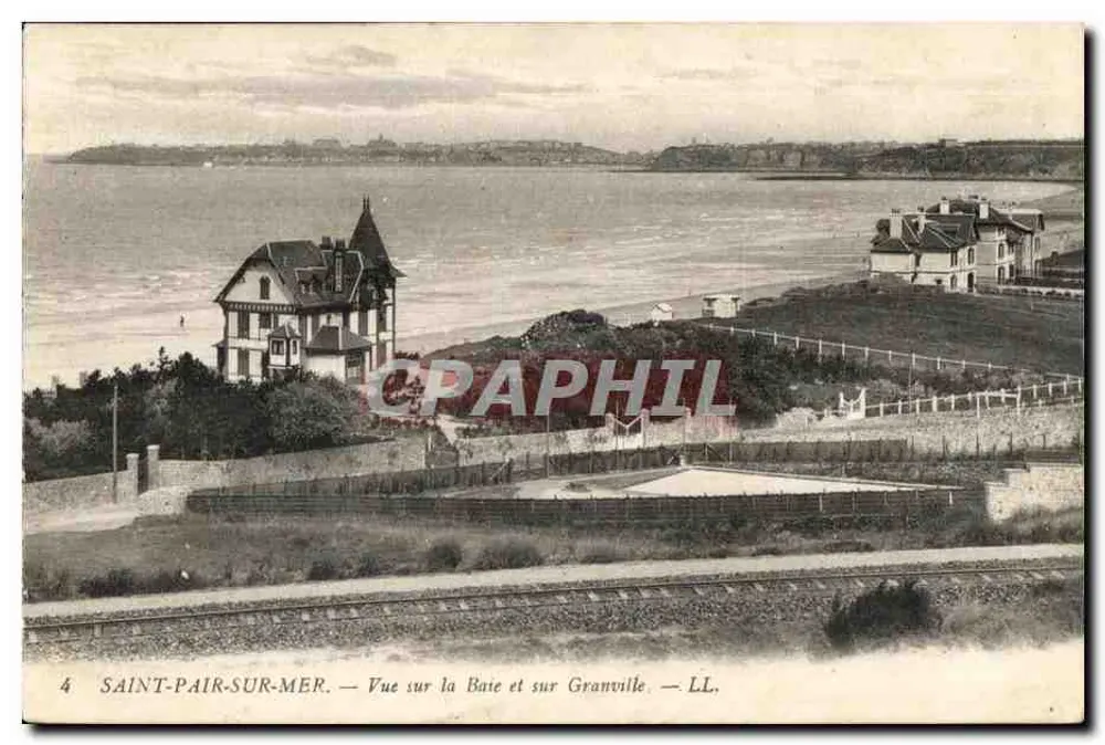 Saint-Pair-sur-Mer — Blick auf die Bucht und Granville — LL. - Vorderseite