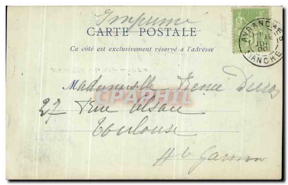 Avranches — O Colégio — ND Fot - Verso