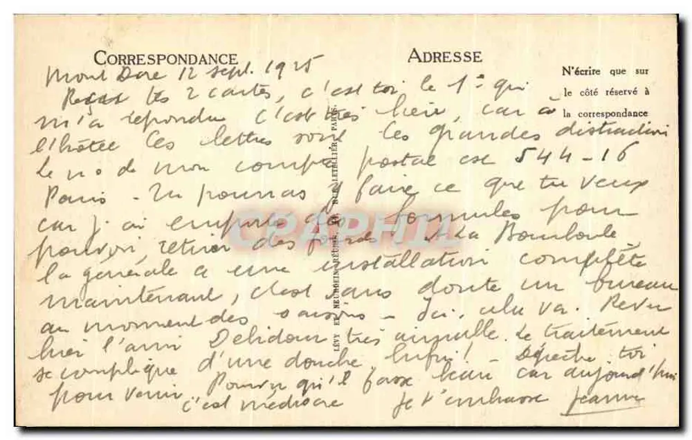 Le Mont-Dore - O Rocher do Capucin - ND - Verso