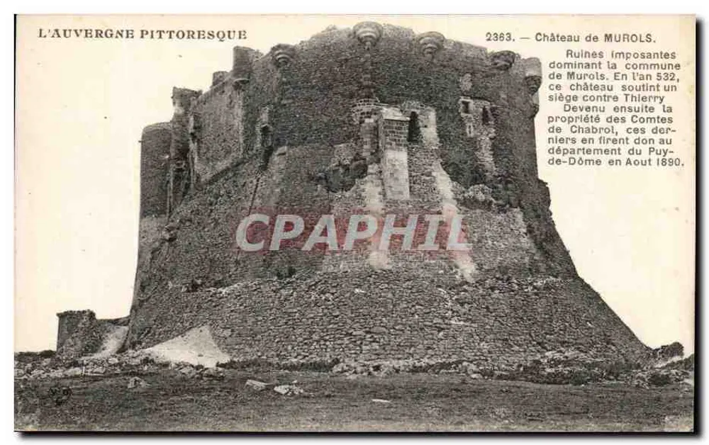 Schloss de Murols — Impressive ruins overlooking the commune of Murols — Verlag: Photo Macher et Jules, n° 2383 - Vorderseite