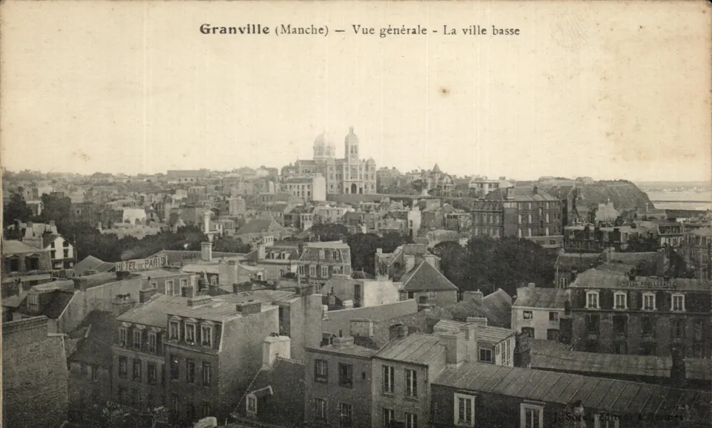 Granville (Manche) — Allgemeiner Blick — Die untere Stadt — Verleger: Hôtel de Paris - Vorderseite