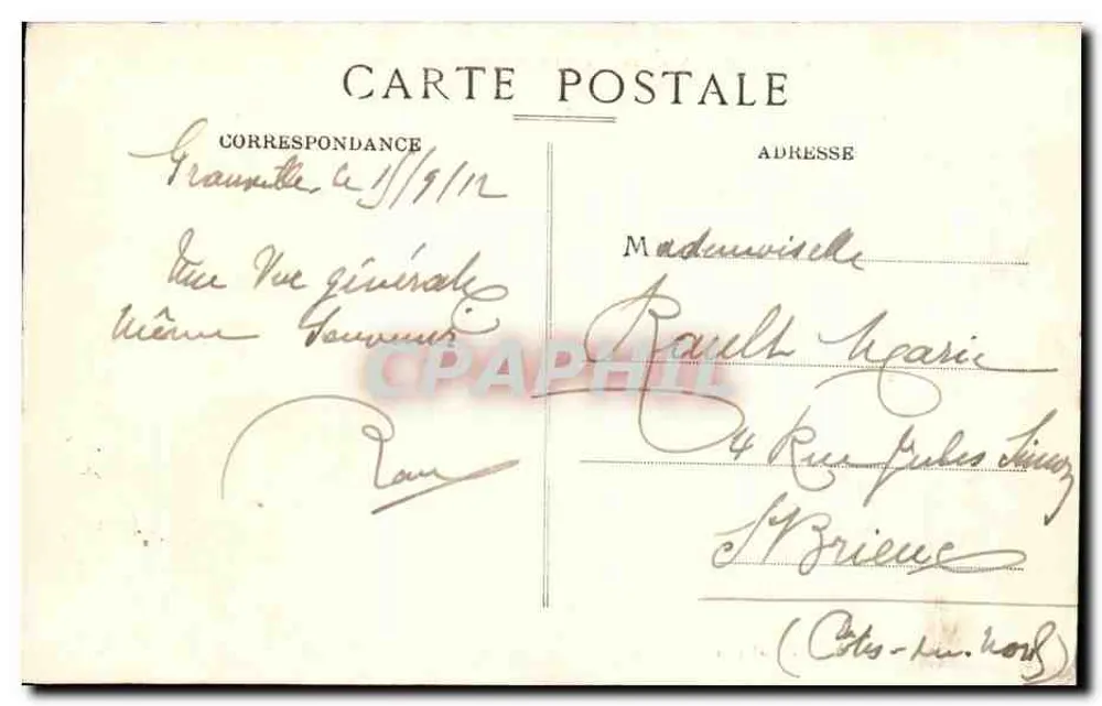 Granville — Allgemeine Ansicht vom Arsenal — Édition République Française, n°32 - Rückseite