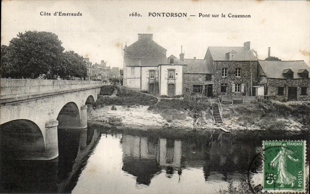 Pontorson — Brücke über den Couesnon — Côte d’Emeraude, Verlag 1680 - Vorderseite