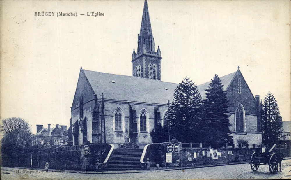 Brécey (Manche) — A Igreja — H. Gaspard, edit. Pict. - Frente