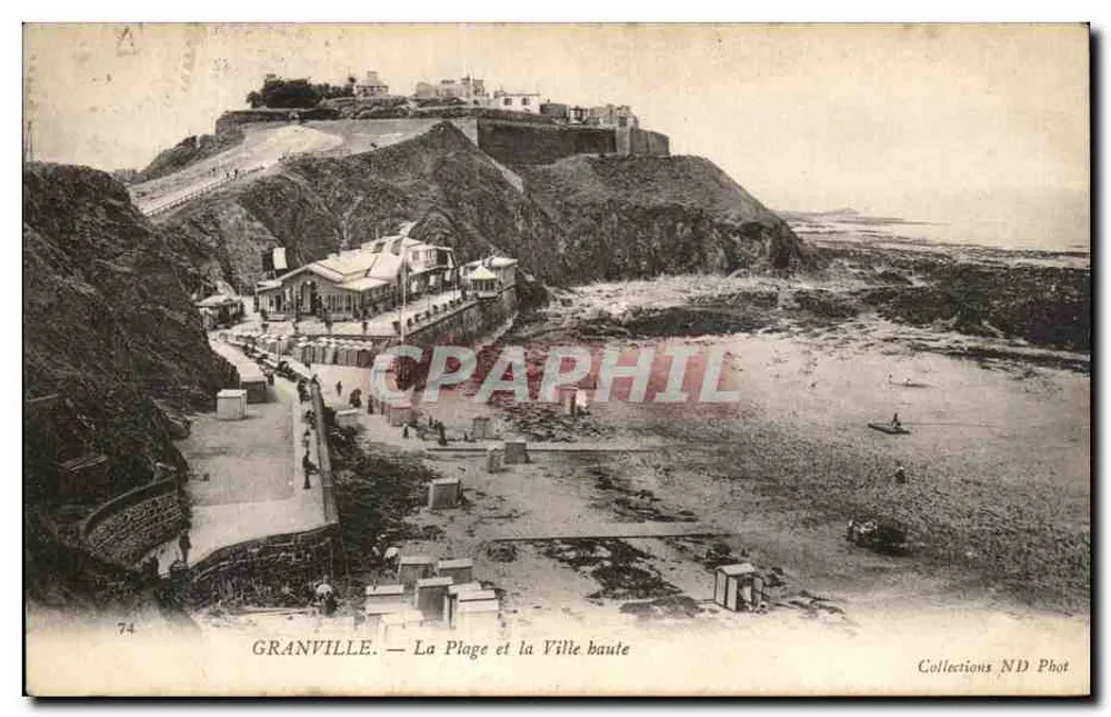 Granville — Die Strandpromenade und die Oberstadt — Collections ND Phot - Vorderseite
