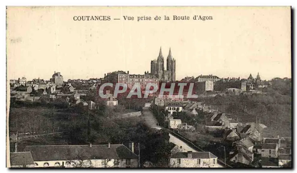Coutances — Vista presa dalla Route d'Agon - Recto