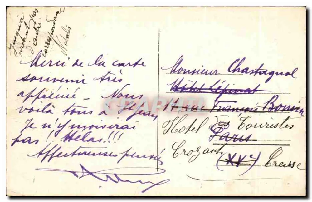 St-Jean-le-Thomas (Manche) — A Praia com Maré Alta — E. Legoupil Fliers - Lemazurier, editor - Verso