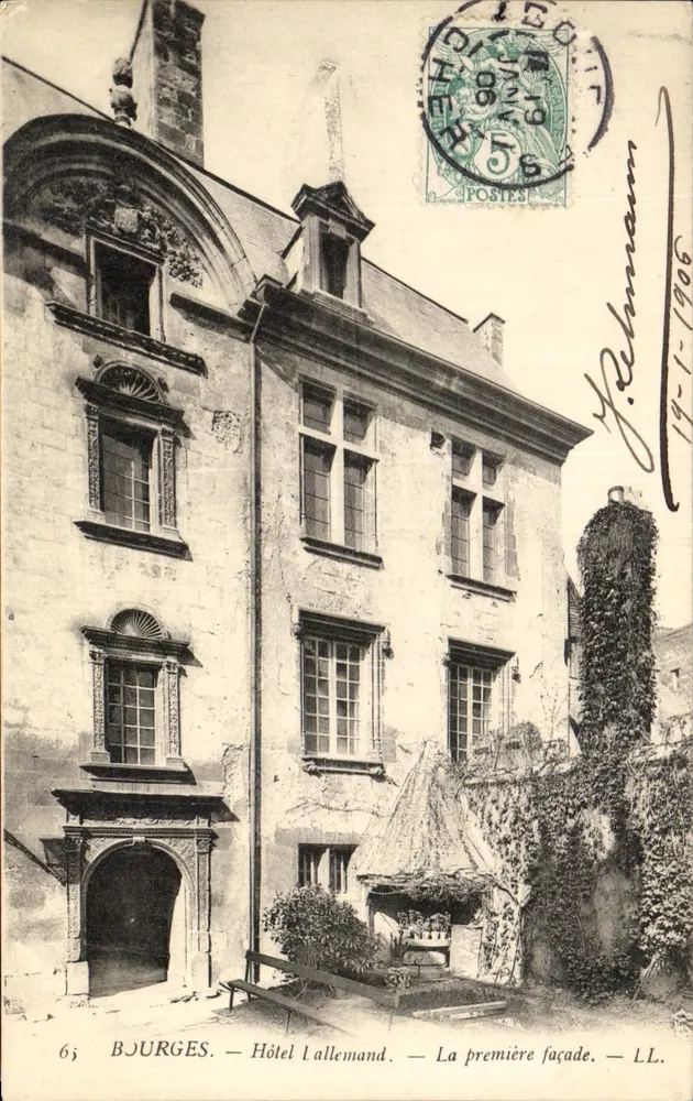 Bourges — Hotel Lallemand — La primera fachada — LL. - Anverso