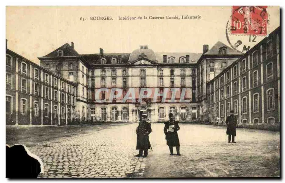 Bourges — Intérieur de la Caserne Condé, Infanterie — Éditeur : Bourges, n° 63 - Vorderseite