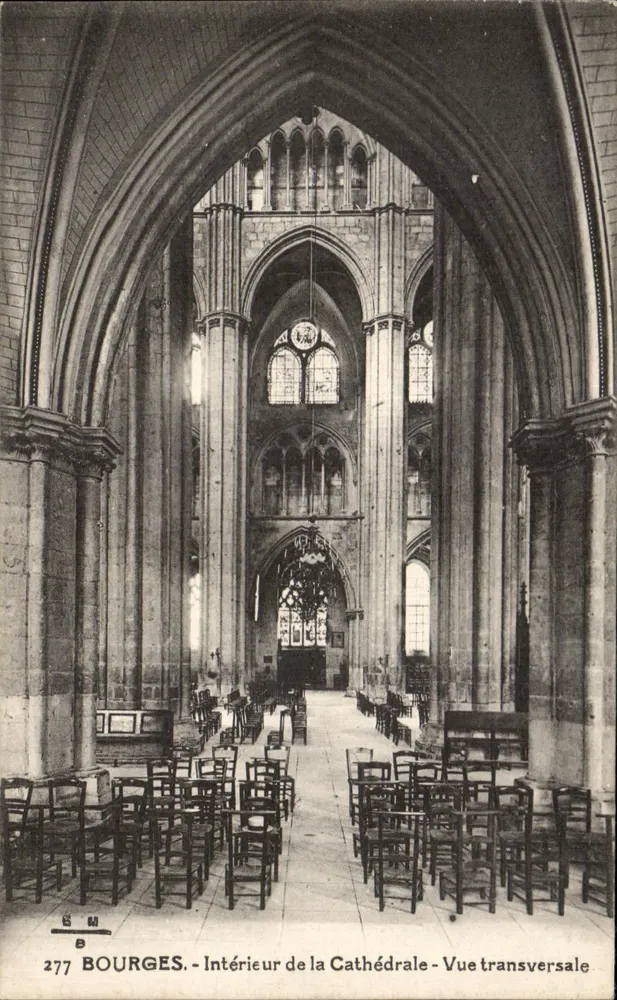 Bourges - Binnenkant van de Kathedraal - Kruisdoorsnede - Uitgever S.M. n°277 - Voorkant