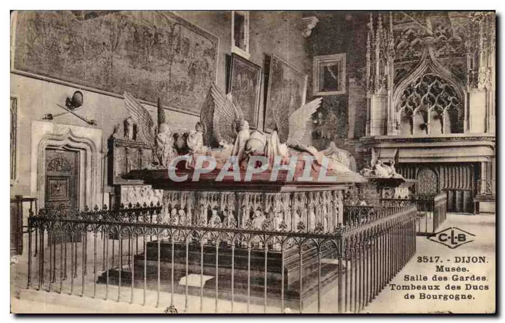 Salle des Gardes - Tombeaux des Ducs de Bourgogne — Musée de Dijon, éditeur C-L-B, n° 3517 - Vorderseite