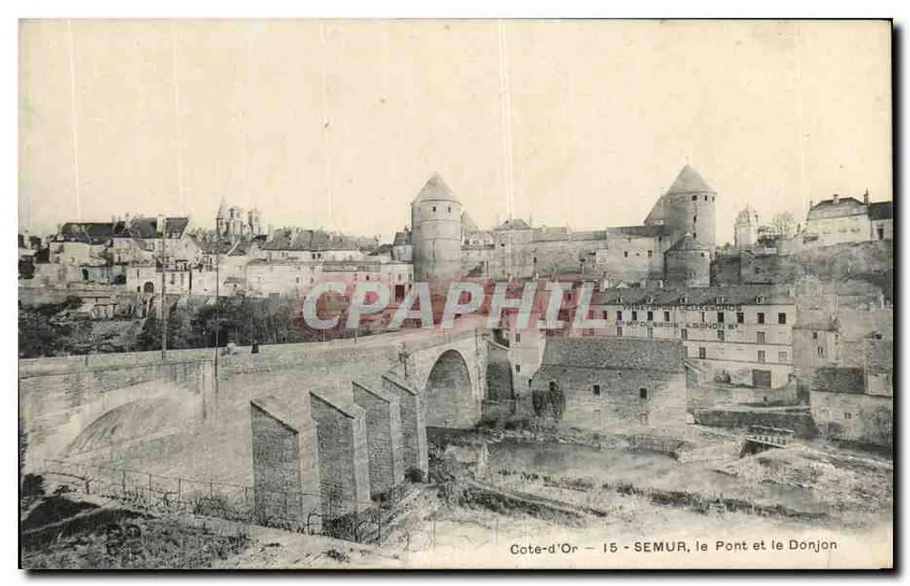 Semur-en-Côte-d'Or — Most i Wieża — wydawca nieznany, numer serii nieczytelny - Awers