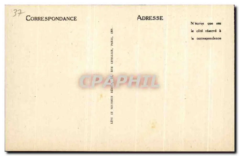 Chenonceaux — O Castelo — A Facha Oriental — LL — n°12 - Verso