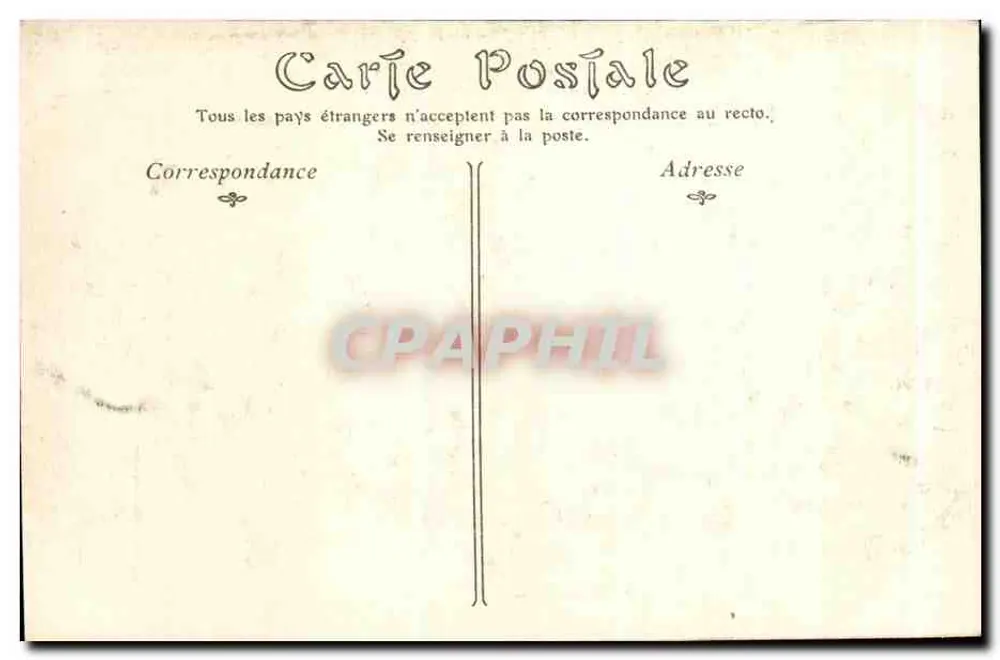 Castelo de CHENONCEAUX — A Entrada Principal — ND. Fot. - Verso