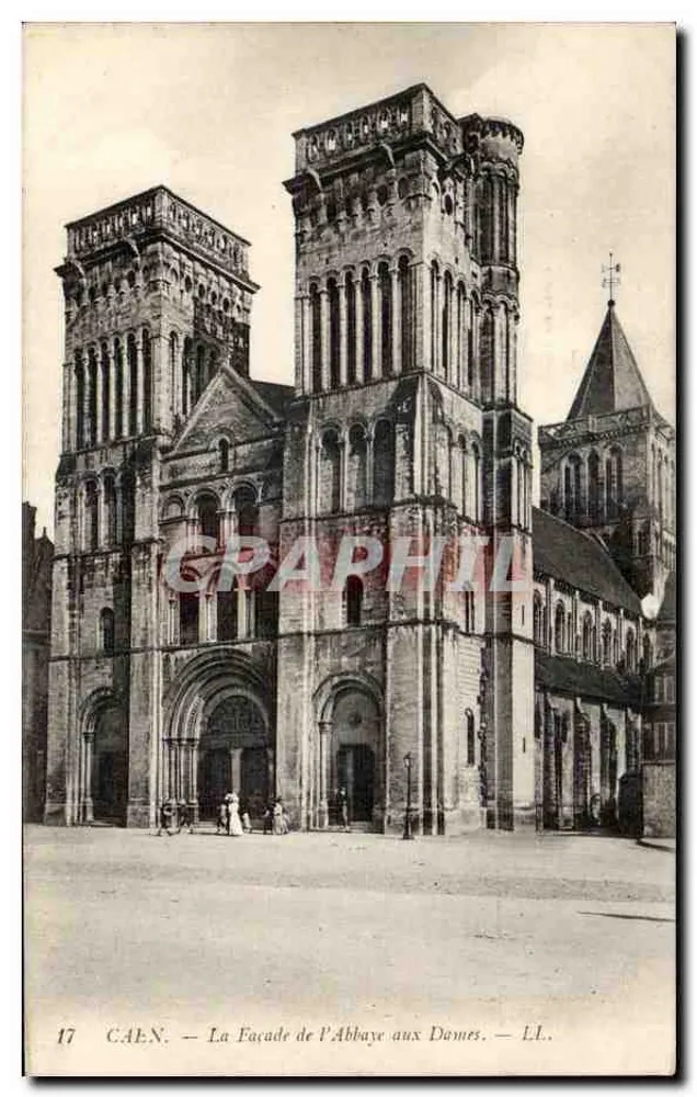 Caen — A Fachada da Abadia das Dames — LL. — Graphphil - Frente