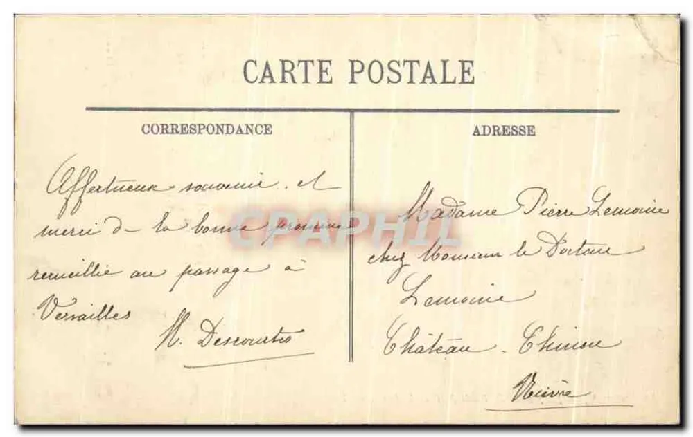 Caen — La Statue de Louis XIV et le Lycée — LL. n° 43 - Verso
