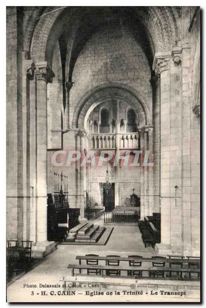 Katedra Trójcy Świętej - Transept — Caen — Photo H. Coton - Awers