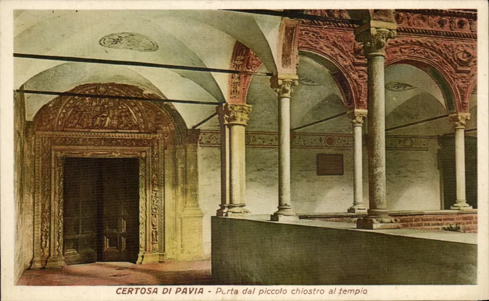 Certosa di Pavia — Tor des kleinen Cloisters zum Tempel — Elocromia Zacchetti e C. - Vorderseite