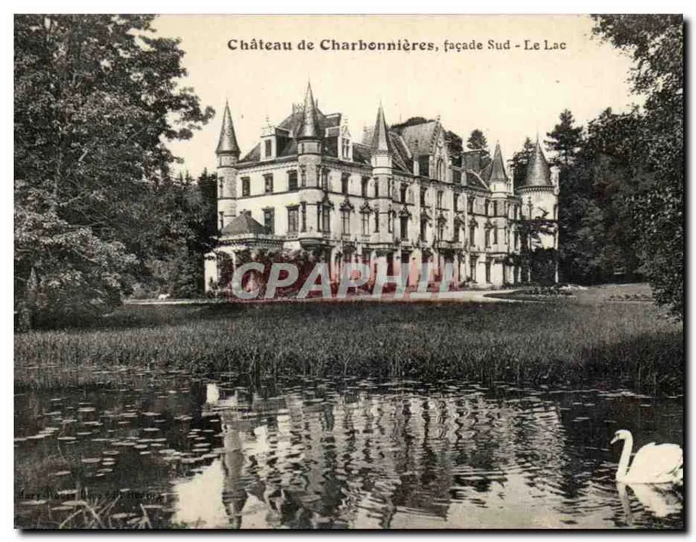 Schloss Charbonnières, Südseite - Der See — Verlag: Séd Française de Phototypie - Vorderseite