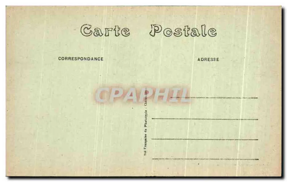 Schloss Charbonnières, Südseite - Der See — Verlag: Séd Française de Phototypie - Rückseite