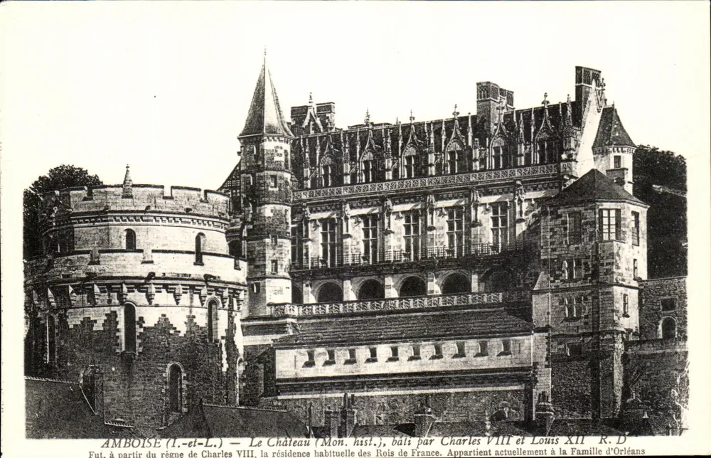 Amboise (Loire-et-Loire) — Das Schloss (Mon. hist.), errichtet von Charles VIII und Louis XII. R.D. - Vorderseite