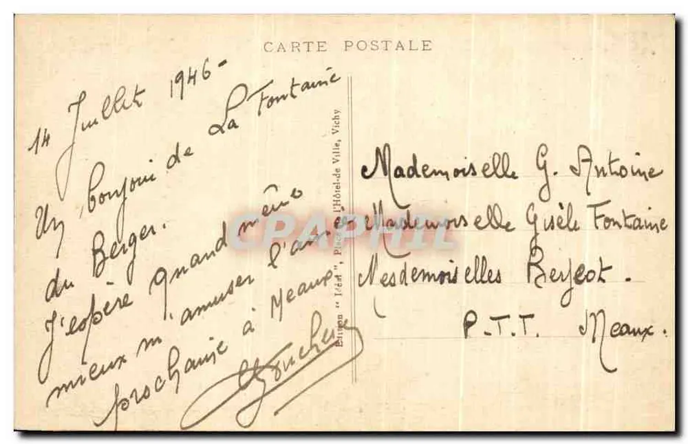 Royat-les-Bains — Das Casino und das Castel-Hôtel — Ideal 4240 - Rückseite