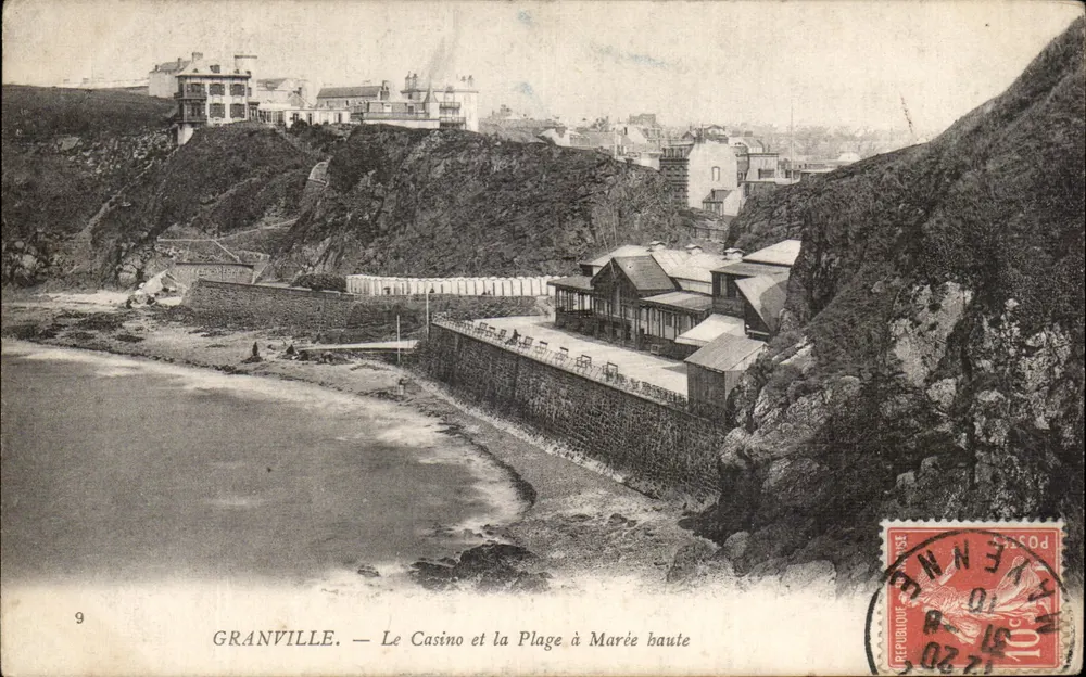 Granville — Das Casino und die Strandpromenade bei Ebbe — Verlag nicht sichtbar, Seriennummer 9 - Vorderseite