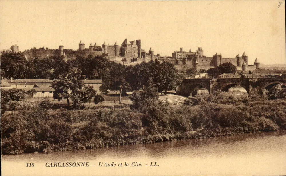 Carcassonne - L'Aude e a Cidade - LL. - n°116 - Frente