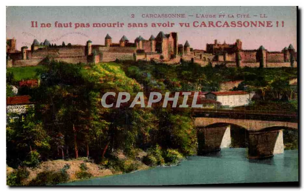 Carcassonne — L'Aude et la Cité — LL — éditeur LL - Frente
