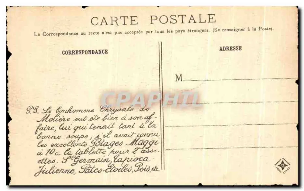 Carcassonne — Die Pforte der Aude — Maggi, Roussillon, Nr. 37 - Rückseite