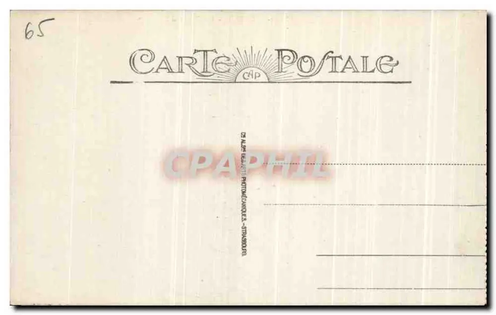 St-Sauveur - La Porte d'Espagne — Ansicht des Passes zwischen den Bergen, Verlag C. Allez (St-Sauveur) - Rückseite