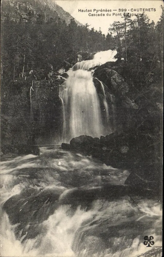 Höhere Pyrenäen — 399 - Cauterets — Wasserfall des Pont d'Espagne - Vorderseite